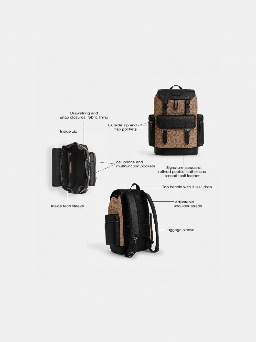 Coach Outlet Men's Sprint Backpack In Signature Jacquard - Picture 3 of 3